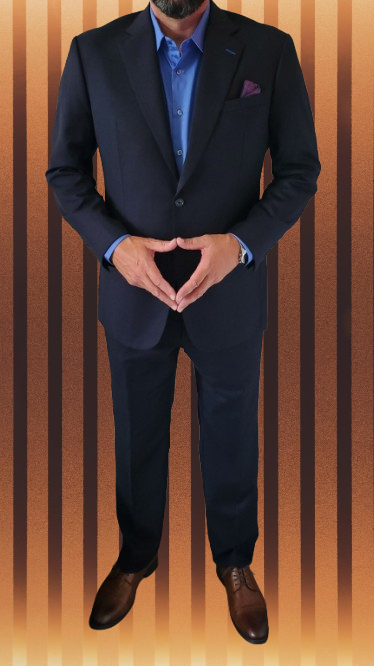 Custom suit personalization in Pensacola with lapel styles, pocket options, and custom lining by Myra Tailors